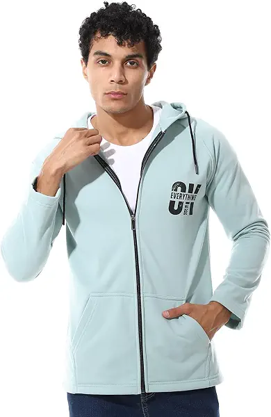 سعر ومواصفات Caesar Mens Mens Hoodie With Through Zipper And Printed Mens Hoodie With Through Zipper And Printed (B0DKTHQ3FZ) على Amazon EG