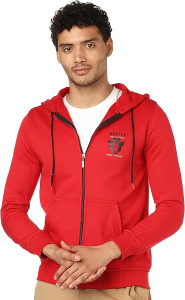 سعر ومواصفات CAESAR Mens Mens Printed Monkey Hoodie With Front Pockets and through zipper HOODIE (pack of 1) (B0BGT63FML) على Amazon EG