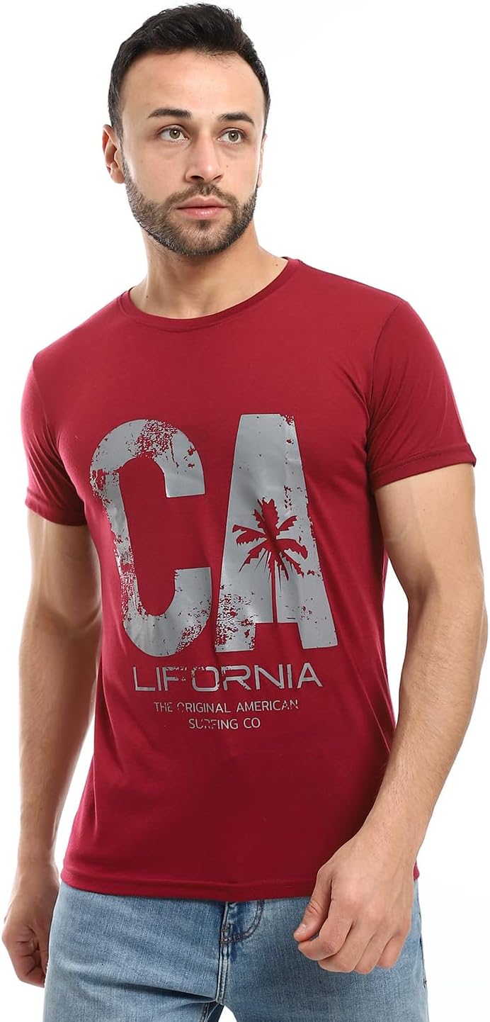 سعر ومواصفات CAESAR - سيزر Caesar Mens Mens Printed T- Shirt With Half Sleeves Mens Printed T- Shirt With Half Sleeves (B0D4M4PHYV) على Amazon EG