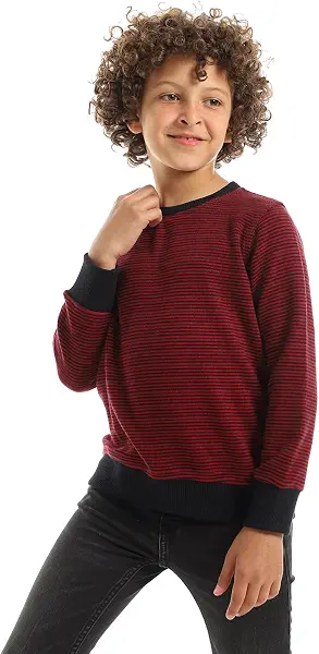 سعر ومواصفات CAESAR Unisex Unisex Striped Round Sweatshirt Sweatshirt (B0BSXP817F) على Amazon EG