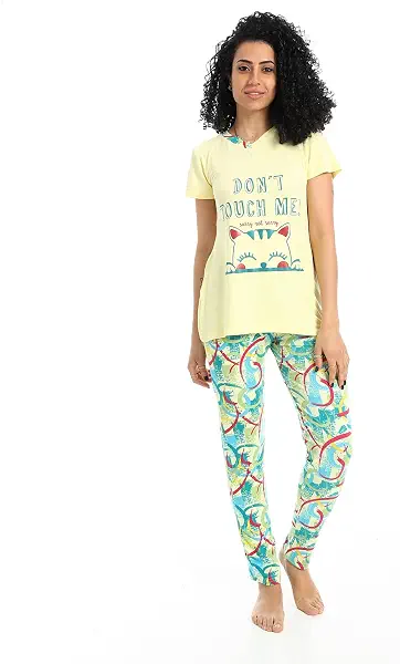 سعر ومواصفات Caesar Womens CAESAR Women's summer half-sleeves pajamas with chest prints CAESAR Women's summer half-sleeves pajamas with chest prints (pack of 1) (B0F442QRV4) على Amazon EG