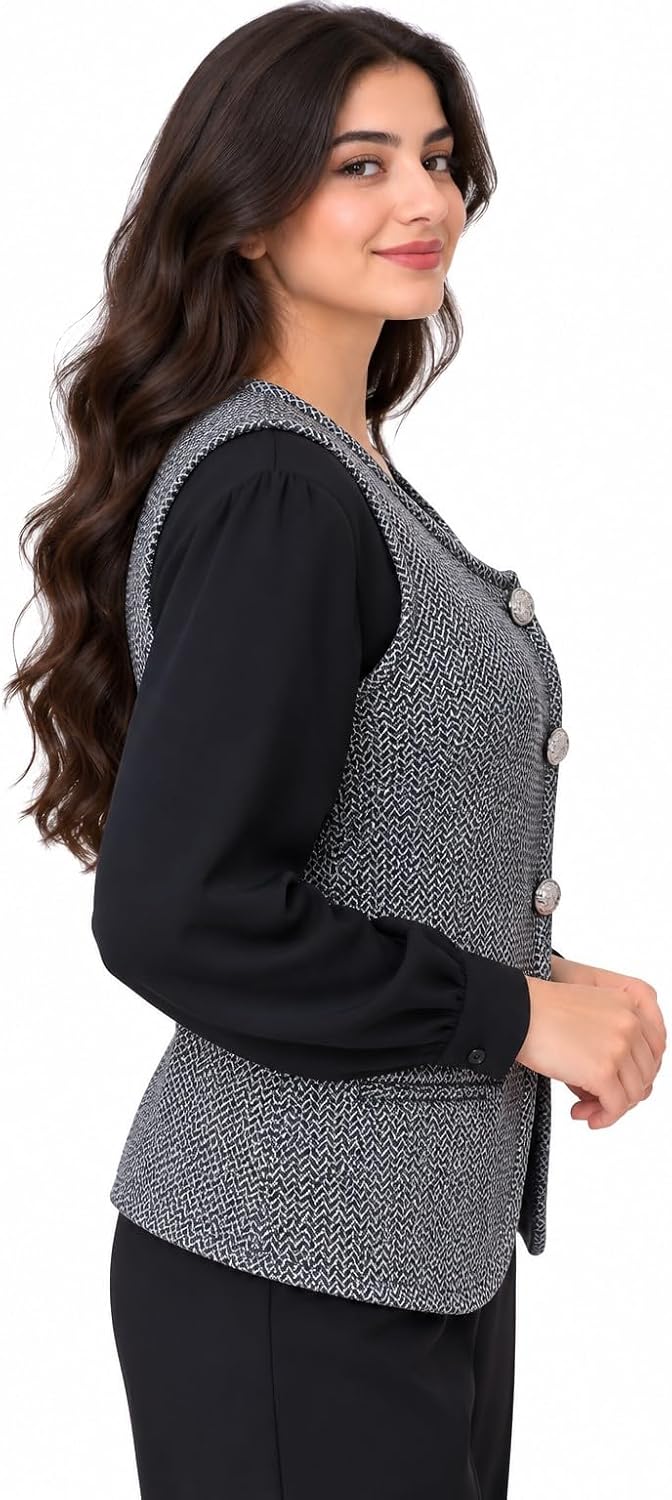 سعر ومواصفات CAESAR Womens Women's sleeveless vest with front buttons Women's sleeveless vest with front buttons (B0HLL2HS5Z) على Amazon EG