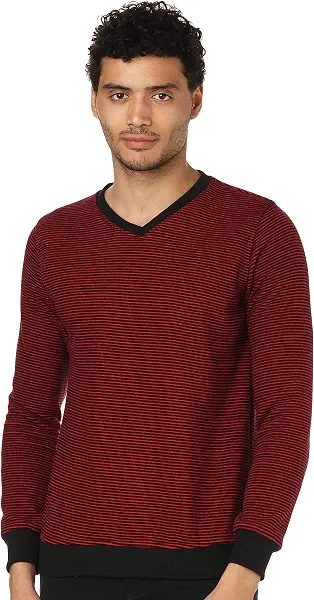 سعر ومواصفات CAESAR - سيزر CAESAR Mens Mens V-Neck Stripped Sweatshirt SweatShirt (B0BJVSHJ4K) على Amazon EG