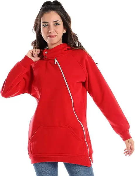 سعر ومواصفات CAESAR - سيزر CAESAR Womens CAESAR Woman Hoodie With Side Zipper And High Neck Hoodie (B0BD4WD8C6) على Amazon EG