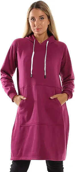سعر ومواصفات CAESAR - سيزر CAESAR Womens Woman Long Hoodie With Front Pocket HOODIE (B0BDGDGT6L) على Amazon EG