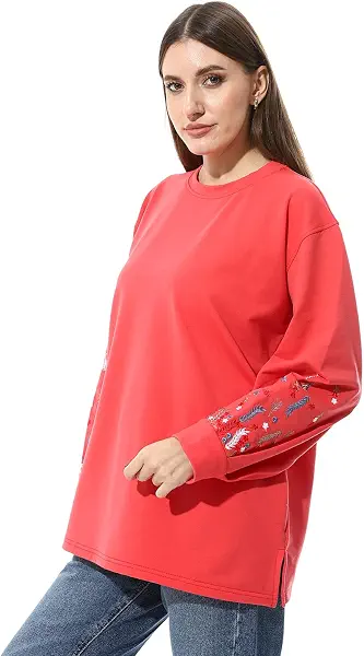 سعر ومواصفات CAESAR - سيزر Caesar Womens Women Oversize Embroidery Melton T- Shirt Women Oversize Embroidery Melton T- Shirt (B0DNXM37CV) على Amazon EG