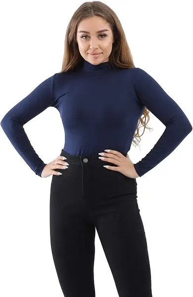 سعر ومواصفات CARINA Womens Basic Long Sleeves High Neck Viscose Undershirt (pack of 1) (B08XRX22V7) على Amazon EG