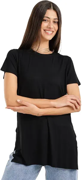 سعر ومواصفات CARINA Womens Long Relaxed Fit T-Shirt Classic (pack of 1) (B0GNN2L2DF) على Amazon EG