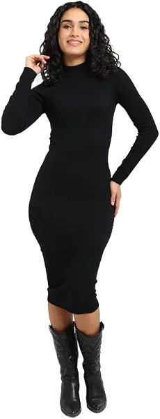 سعر ومواصفات CARINA womens Ribbed Slim Fit Midi Dress Dress (B0FSF2233B) على Amazon EG