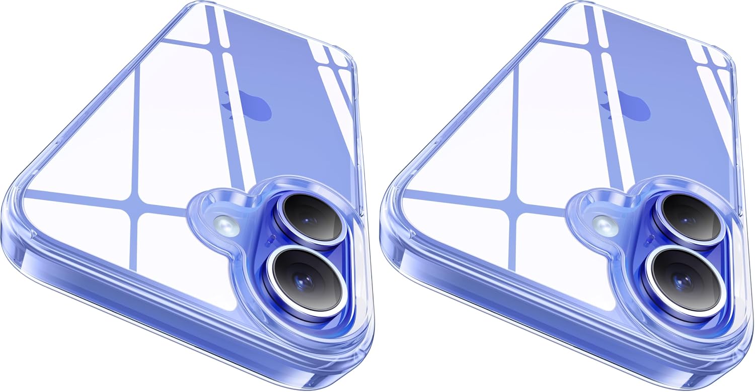 سعر ومواصفات CASEKOO Designed for iPhone 16 Case Crystal Clear, [Never Yellow Technology] [12FT Mil-Grade Protection] Transparent Slim Cover Women Men 16 Phone Case 6.1 inch, Clear (Pack of 2) (B0HLDZK6Z2) على Amazon EG
