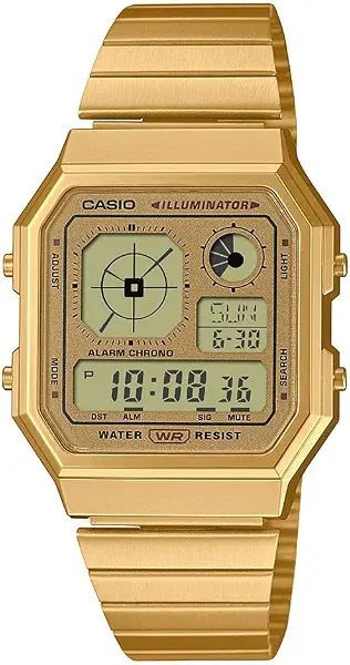 سعر ومواصفات كاسيو Casio Unisex's Digital Quartz Watch with Stainless Steel Strap A130WEG-9AEF (B0DV9SPVZR) على Amazon EG