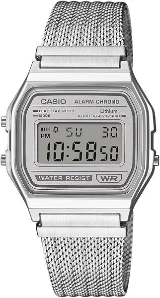 سعر ومواصفات Casio Vintage A158WEM-7DF Digital Light Gray Watch Unisex (D414) (B0G58KCQKW) على Amazon EG