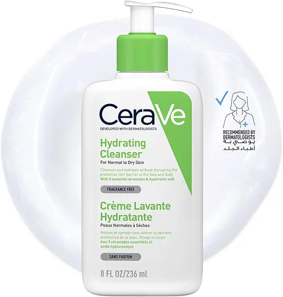 سعر ومواصفات Cerave Hydrating Cleanser for Normal to Dry Skin with Hyaluronic Acid (B07C5R51Q9) على Amazon EG