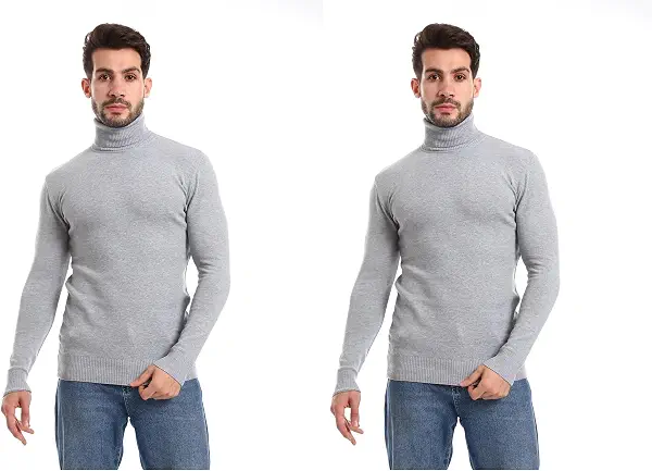 سعر ومواصفات Cesar Mens Mens Wool Pullover With High Neck Pullover (B0FHP16QHN) على Amazon EG