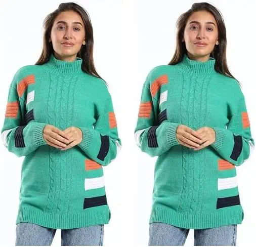 سعر ومواصفات Cesar بلوفر صوف بتصميم متعدد الألوان للنساء من سيزر (B0FHN59MBH) على Amazon EG
