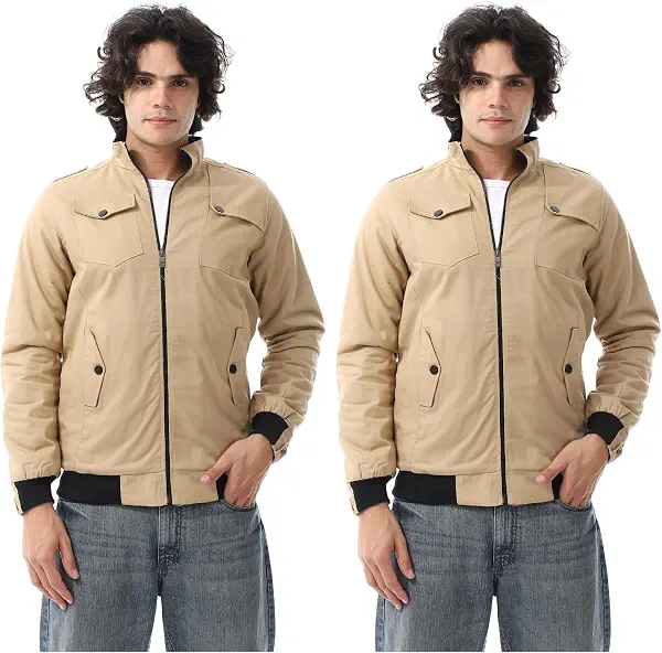 سعر ومواصفات Cesar جاكيت سيزار جبردين مبطن بسوستة وجيوب أمامية للرجال، بيج، 3 اكس لارج (3XL) (B0FHPX5LYV) على Amazon EG