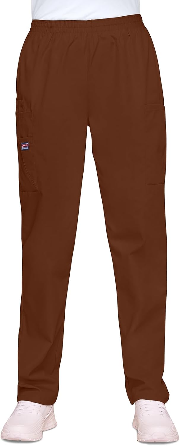 سعر ومواصفات Cherokee Women's Workwear Elastic Waist Cargo Scrubs Pant, Chocolate, L (B000UNXUOU) على Amazon EG