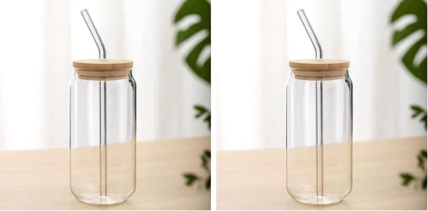 سعر ومواصفات Choose Cannes Trendy Mug with Wooden Lid and Clear Glass Straw, Best suited for Juices and Ice Coffee, with a design that combines style and functionality (1) (Pack of 2) (B0HLDLXDQV) على Amazon EG