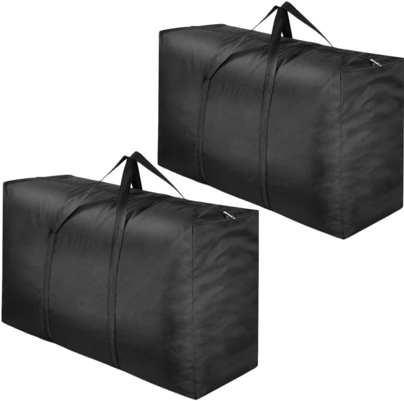 سعر ومواصفات Circle M 110L Large Clothes Storage Bag Cotton, Sturdy Zipper, Storage Bags for Blankets and Clothes, Under Bed Storage Box - Set of 2 - Black (B0DS9V5V3V) على Amazon EG