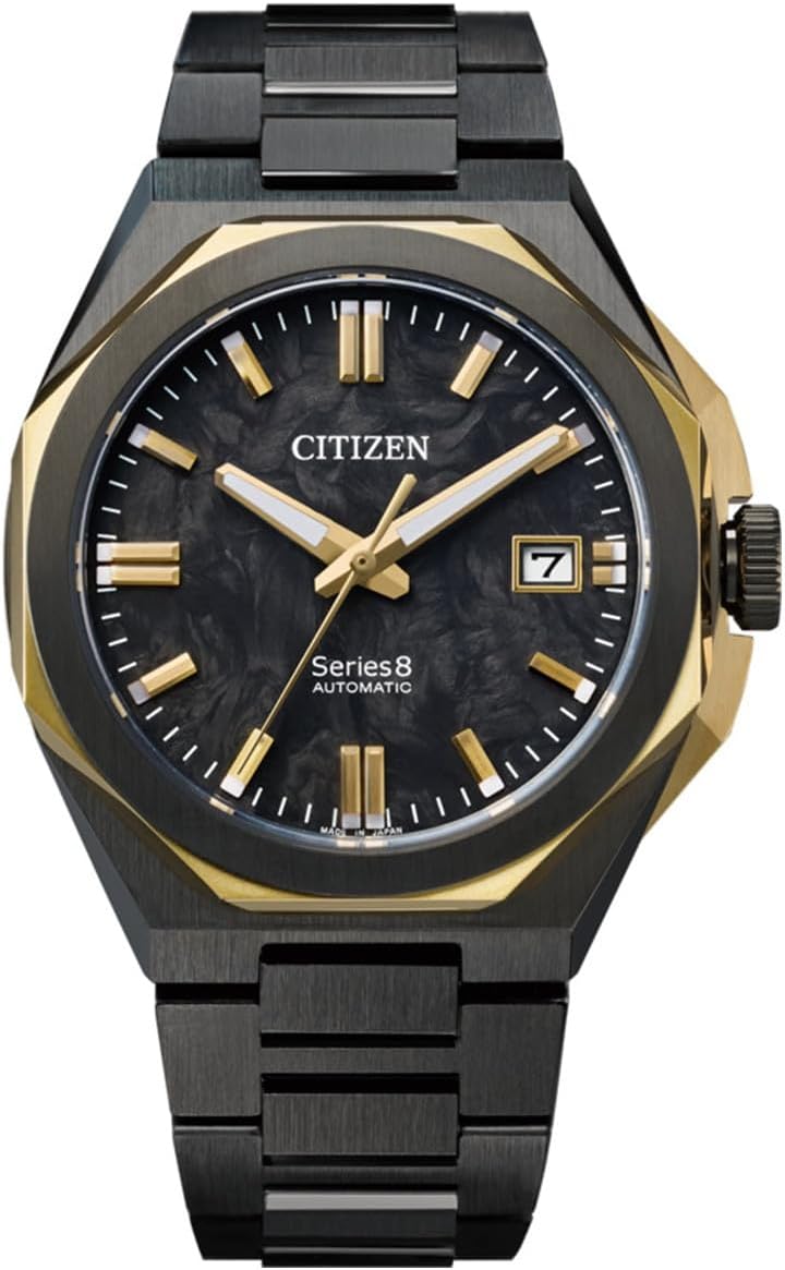 سعر ومواصفات Citizen Series 8 Mechanical NB6086-54E Black/Gold Dial Men's Watch (B0GP6V4KH2) على Amazon EG