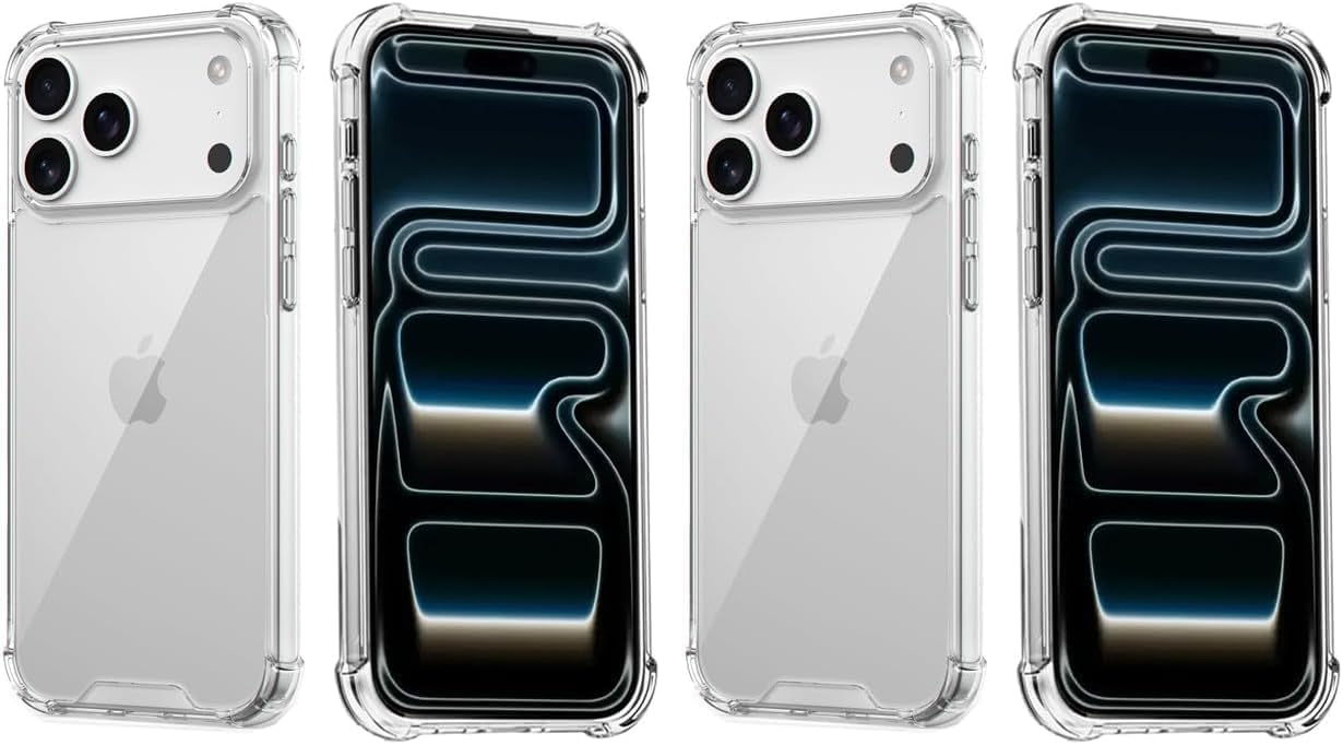 سعر ومواصفات Clear Phone Case Compatible with iPhone 17 Pro Max Clear Case Four Corners Full Protection TPU Anti-Yellowing Clear Cover (iPhone 17 Pro Max) (Pack of 2) (B0HLF7X4KQ) على Amazon EG