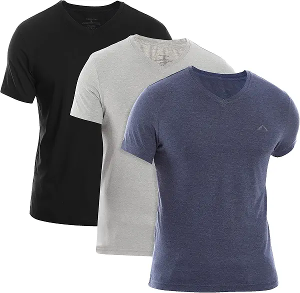 سعر ومواصفات Cleocotton Mens V-Neck T.Shirt with logo, Black/H.Blue/H.Grey, M (B0C5GTVJBT) على Amazon EG