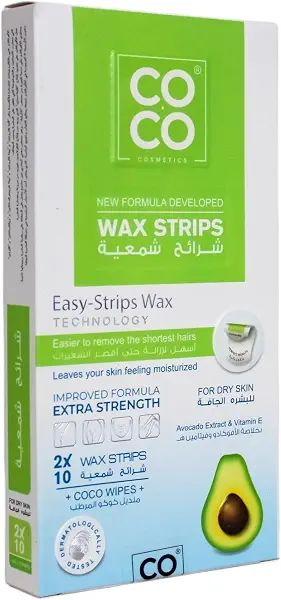 سعر ومواصفات COCO Wax Strips With Avocado & Vitamin E (B0BF5N2DTJ) على Amazon EG