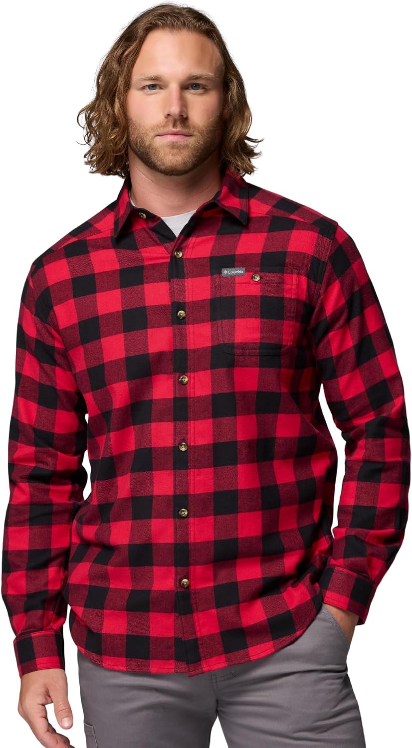 سعر ومواصفات كولومبيا Columbia Mens Long Sleeve Button Down Shirt Cornell Woods Flannel Long Sleeve Shirt (B08N367L5H) على Amazon EG