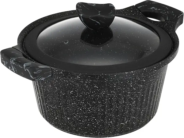 سعر ومواصفات Cookin Aboud-24 CM Pot Black Granite die-cast (B09V33XHCG) على Amazon EG