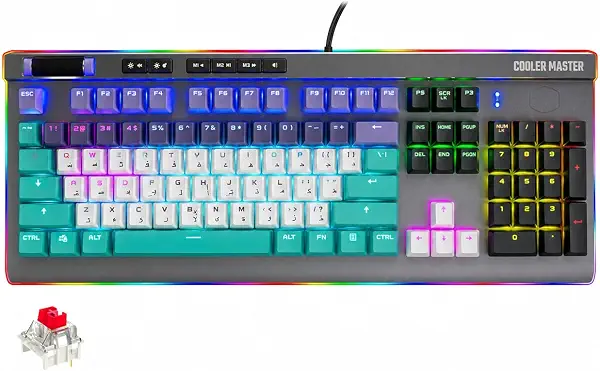 سعر ومواصفات Cooler Master MK130 RGB Mechanical Gaming Keyboard, Full-Size (B0HBQ3C1PK) على Amazon EG