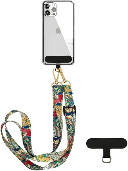 سعر ومواصفات Crossbody Flat Lanyard, Adjustable Replacement Belt Strap with Gold Hooks Canvas Straps Changeable Long Strap For Cell Phone & More (B0DZD3J9ZD) على Amazon EG