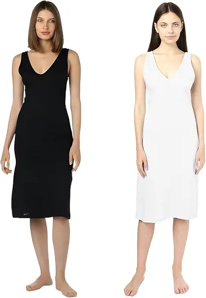 سعر ومواصفات Dahab Womens Set Of 2 Pieces Basic V-Neck Full Slip Full Slip (pack of 2) (B0DC71FHMJ) على Amazon EG