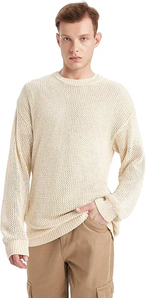 سعر ومواصفات DeFacto Man Regular Fit Crew Neck Long Sleeve Knitted Sweat Shirt C0013AX Sweatshirt (pack of 1) (B0DHTVS93C) على Amazon EG