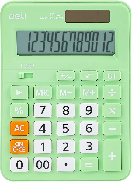 سعر ومواصفات Deli M210F 12-Digit Desktop Calculator, Green (B0H1WZS3TK) على Amazon EG