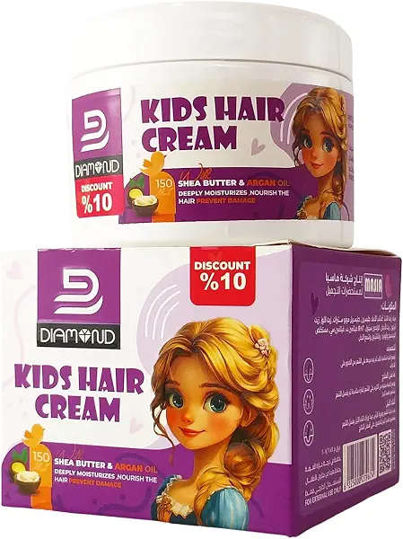 سعر ومواصفات Diamond Kids Hair Cream With Shea Butter & Argan Oil 150Ml (B0F9VLBYHV) على Amazon EG
