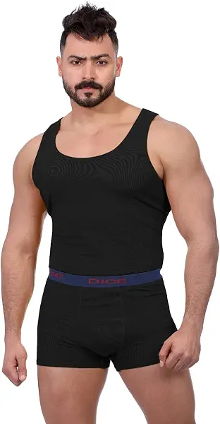 سعر ومواصفات Dice Mens Men tank top and boxer underwear set Underwear Set (pack of 2) (B0C55G51W6) على Amazon EG