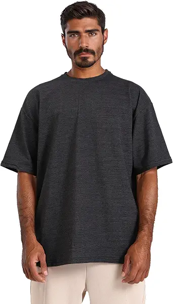سعر ومواصفات Dsisskai Mens Comfy Slip On Summer Tee - Heather Black (B0CJNDRFMB) على Amazon EG