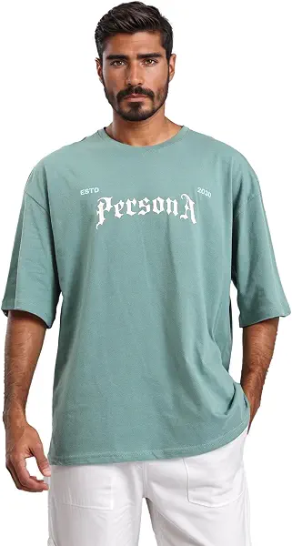 سعر ومواصفات Dsisskai Mens Printed Loose Fit Slip On Tee - Dark Mint Modern (pack of 1) (B0CJNFZMHW) على Amazon EG