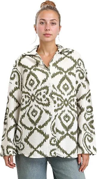 سعر ومواصفات Dsisskai Womens Women Long Sleeve Shirt Modern (B0CJY67RVX) على Amazon EG