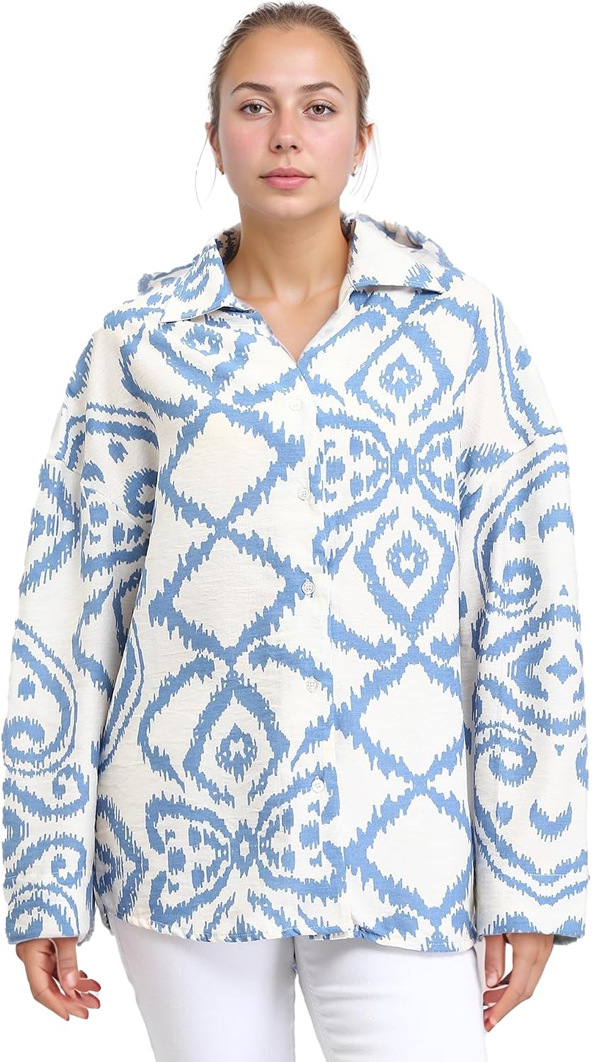سعر ومواصفات Dsisskai Womens Women Long Sleeve Shirt Modern (B0CJY6MMMN) على Amazon EG
