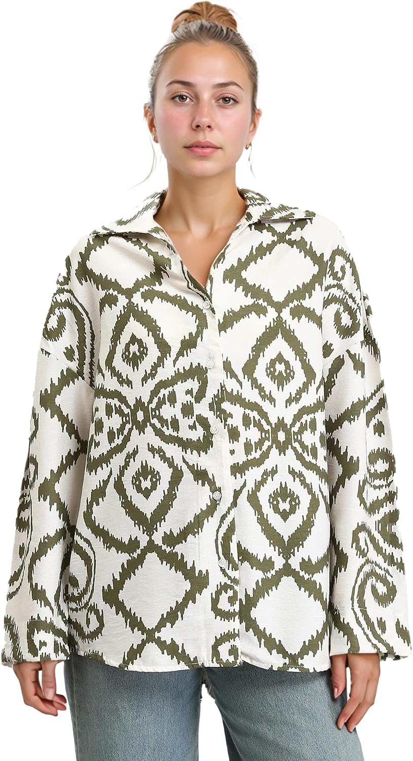 سعر ومواصفات Dsisskai Womens Women Long Sleeve Shirt Modern (B0CJY6VGZT) على Amazon EG