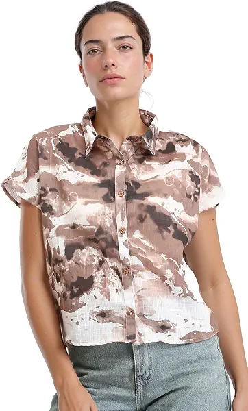 سعر ومواصفات Dsisskai Womens Women Short Sleeve Shirt Modern (B0CJY5XSFS) على Amazon EG