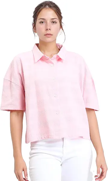 سعر ومواصفات Dsisskai Womens Women Short Sleeve Shirt Modern (B0CJY86Z75) على Amazon EG