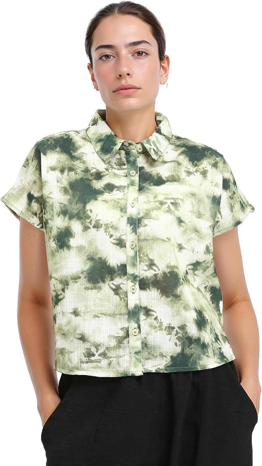 سعر ومواصفات Dsisskai Womens Women Short Sleeve Shirt Modern (B0CJY8RTKX) على Amazon EG