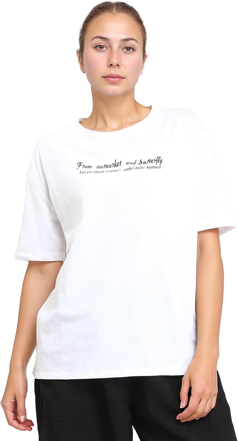 سعر ومواصفات Dsisskai Womens Women Short Sleeve T-Shirt Modern (B0CJY4R7SN) على Amazon EG