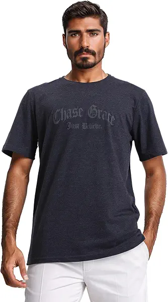 سعر ومواصفات Dsisskai تيشرت بأكمام الكوع مطبوع عليه "Chase Grace" للرجال من دسيسكاي - أسود مرقش حديث (عبوة من قطعة واحدة) (B0CJNFRVML) على Amazon EG