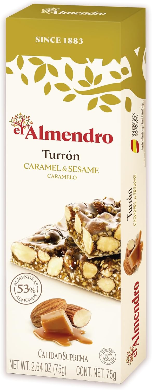 سعر ومواصفات El Almendro Caramel Nougat Bar with Sesame Seeds 75 g (B004E7JZ2O) على Amazon EG