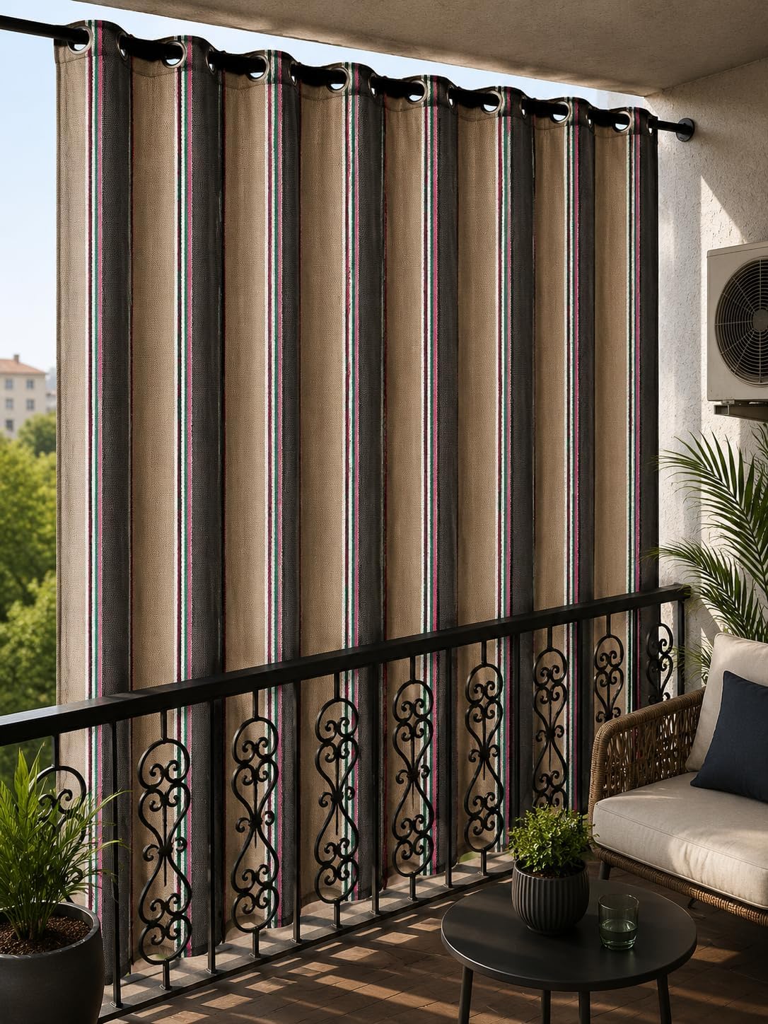 سعر ومواصفات Elegant Balcony Curtain,1pic 150x250CM,BLK1-4 (B0GY95Z41L) على Amazon EG