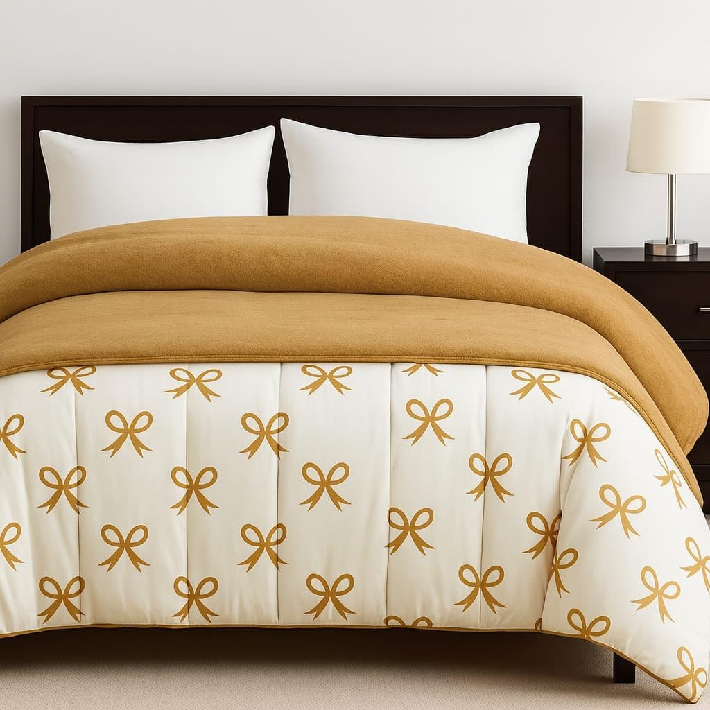 سعر ومواصفات Elegant Home Beige Faux Fur Winter Comforter (220x240 cm) with Bows (B0FW5H7RDN) على Amazon EG