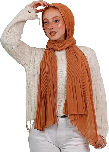 سعر ومواصفات Emy's وشاح ايميز مودال، وشاح حجاب مودال عصري، قماش بليسي (75 × 200 سم) (بيسكي) (B0DXFK6LKH) على Amazon EG